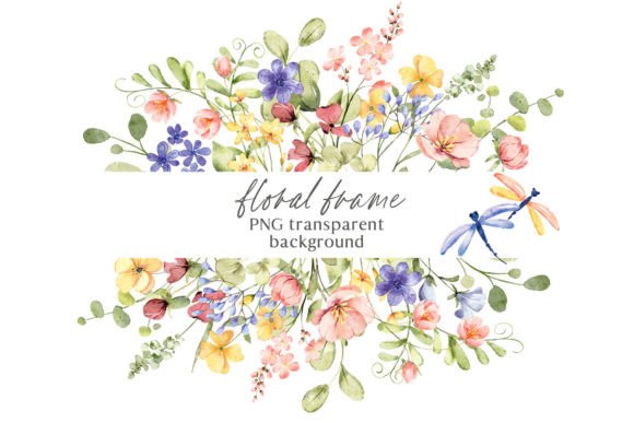 Download Watercolor Flower Frame Border. - Watercolor Collection