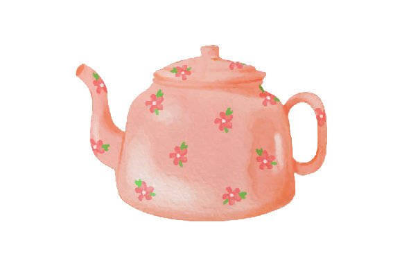 Download Floral Teapot with Spring Flowers, Watercolor - Watercolor Collection