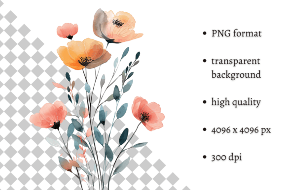 Download Watercolor Spring Flowers PNG Clipart - Watercolor Collection