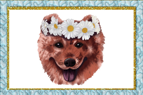 Download Chow Chow with Daisies - Daisies Collection
