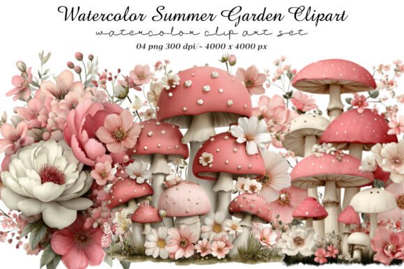 Download Watercolor Summer Garden Clipart - Watercolor Collection