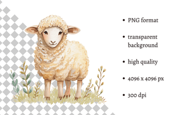 Download Cute Watercolor Easter Sheep Clipart - Watercolor Collection