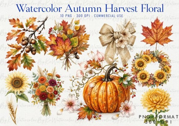 Download Autumn Harvest Floral Bundle - Floral bundle Collection