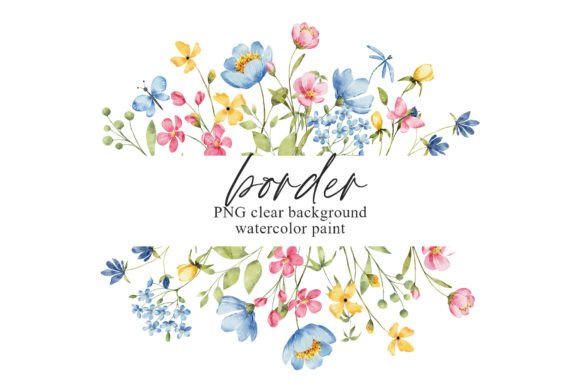 Download Watercolor Flower Frame Border, PNG - Watercolor Collection