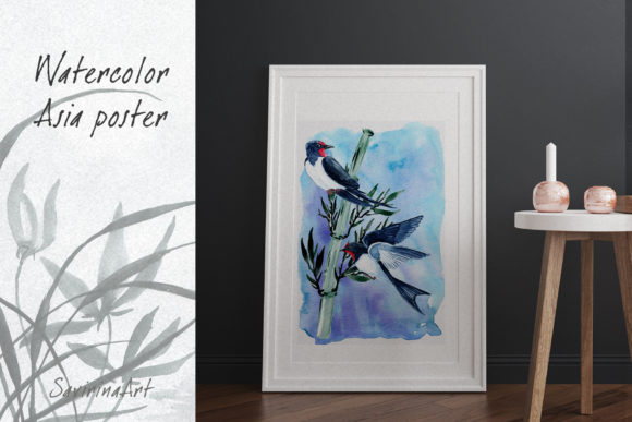 Download Decorative Watercolor Plants, Birds. - Watercolor Collection