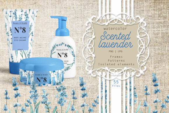 Download Scented Lavender Watercolor Flower Set - Watercolor Collection