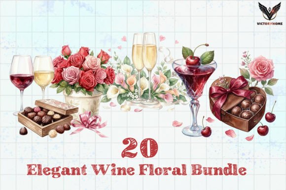 Download Elegant Wine Floral Bundle PNG - Floral bundle Collection
