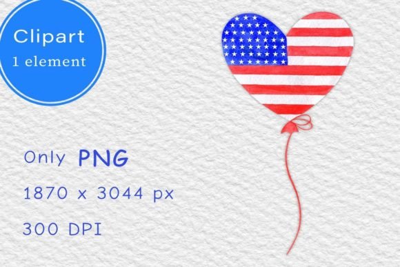 Download Watercolor American Balloon. PNG Clipart - Watercolor Collection